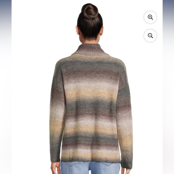 Time And Tru Cowl Neck Ombré Super Soft Fall/winter Sweater Size XL Long & Loose - Picture 3 of 12